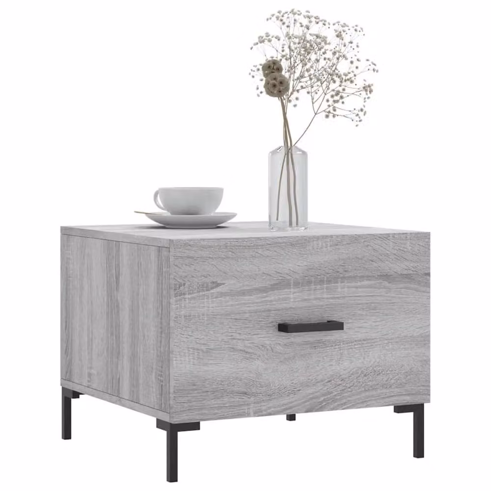 Berkfield Home Set of 2 Grey Sonoma Square Coffee Tables, W/D/H: 50 x 50 x 40 cm – 3