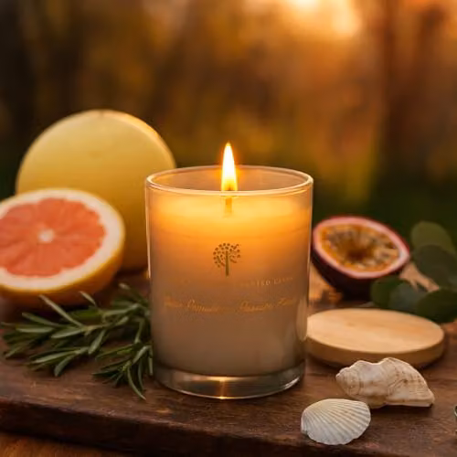 Nicola Spring Pomelo & Passion Fruit Scented Soy Wax Candles, Pack of 3, 130g each, Grey – 2