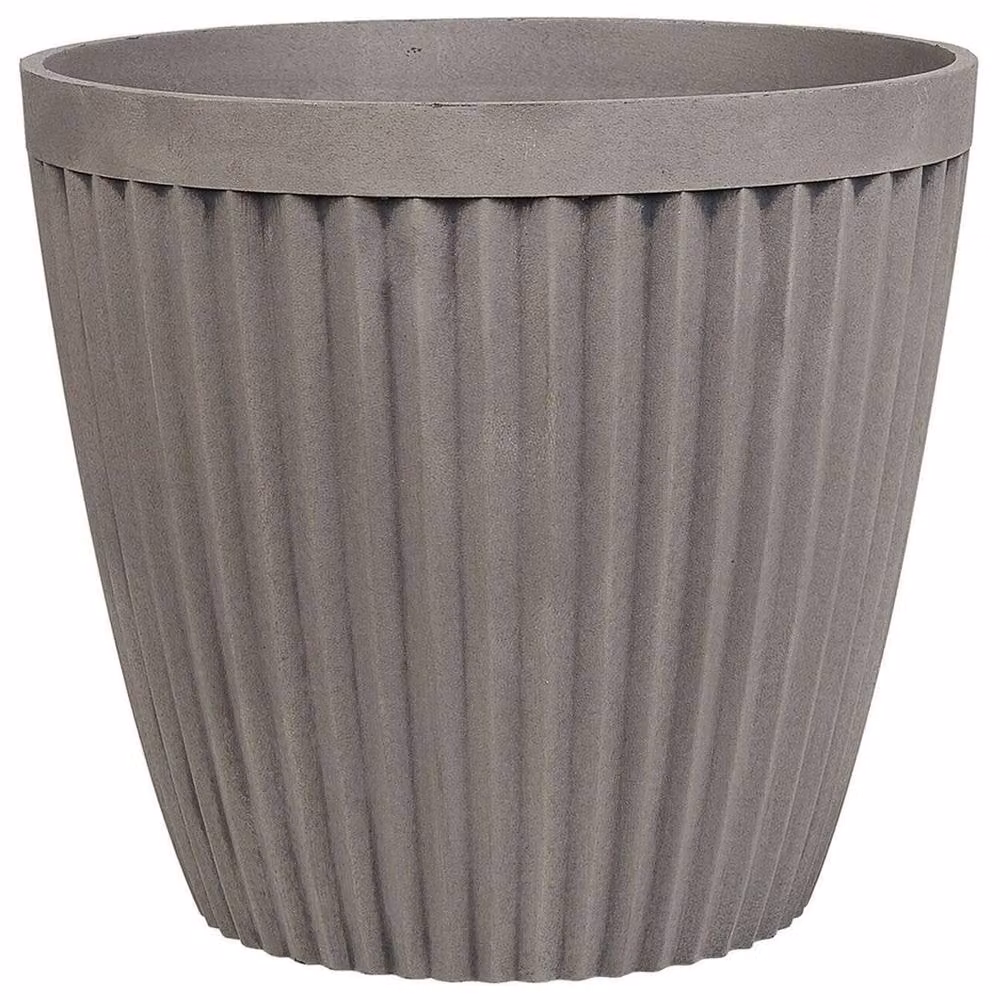 Wyld and Coco Everstone Round Planter, Taupe, Diameter: 44 cm – 2