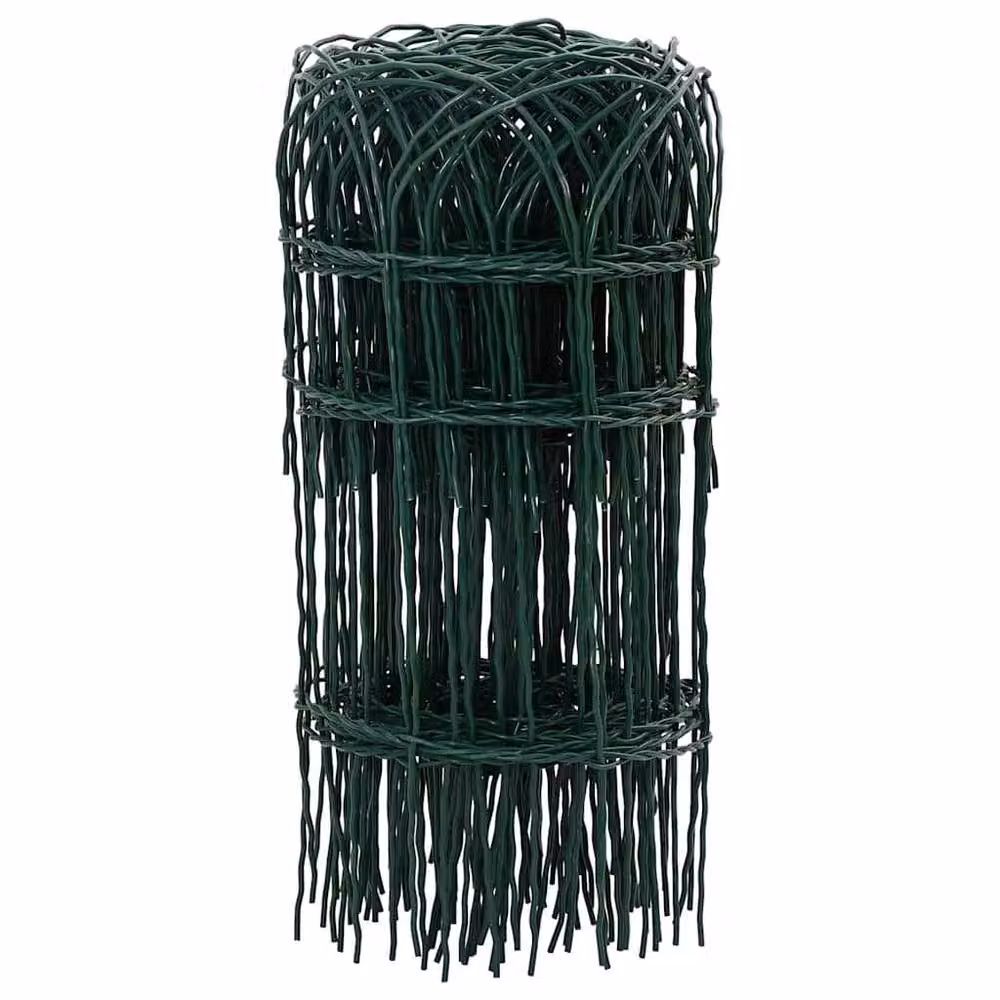 Berkfield Home Decorative Garden Border Fence, Powder-coated Iron, Green, 10 x 0.4 m – 3