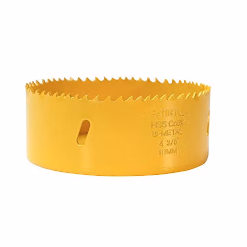Faithfull Bi-Metal Cobalt Hole Saw, Yellow, 111 mm
