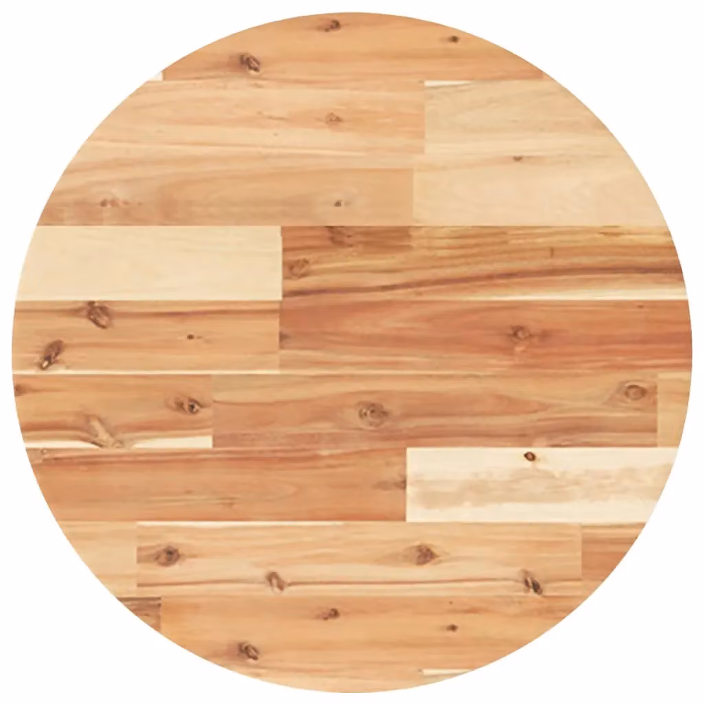 Berkfield Home Round Acacia Solid Wood Table Top, Brown, Diameter: 50 cm, Thickness: 4 cm – 2