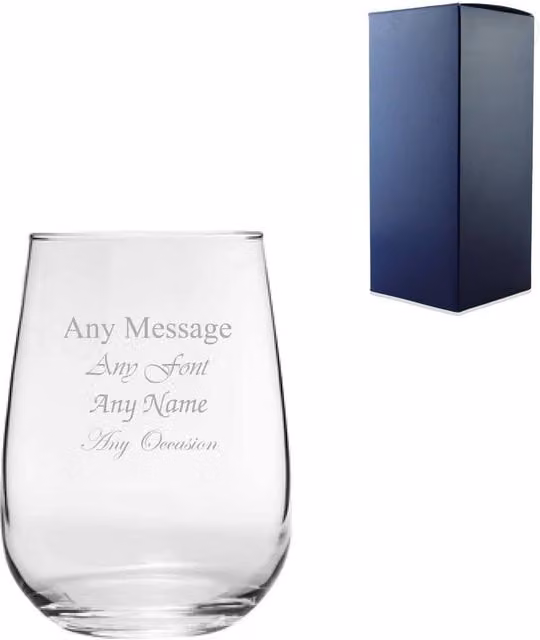 Uniqueful Personalised Corto Stemless Gin and Tonic Glass, 590 ml, Clear – 1