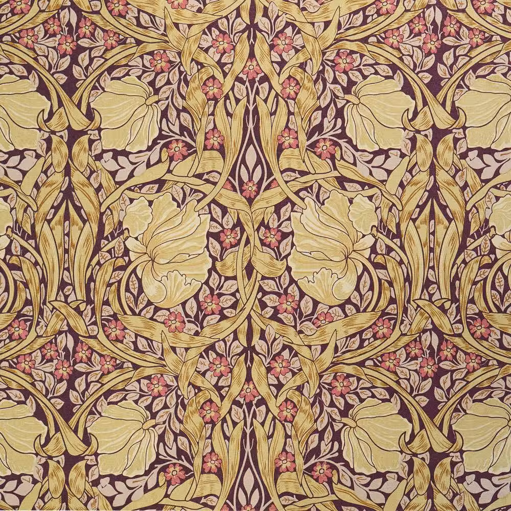 William Morris Pimpernel Floral Cotton Tea Towel in Purple – 2