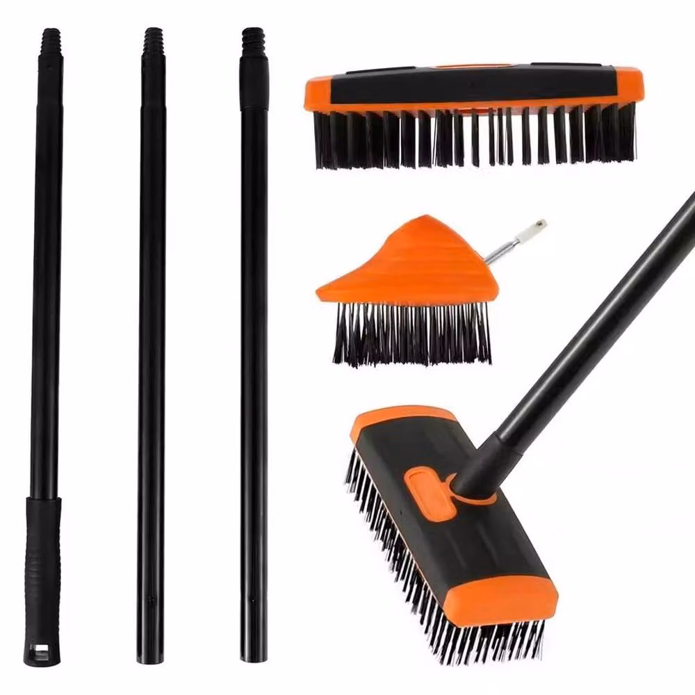 Spetlek 3 in 1 Garden Weed Brush and Patio Cleaner with Twin Head in Black, W: 100 cm, D: 15 cm – 3