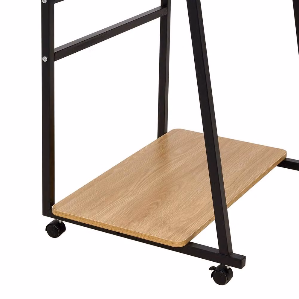 Havendro 3 Tier Mobile Computer Desk with Castors in Brown – 3