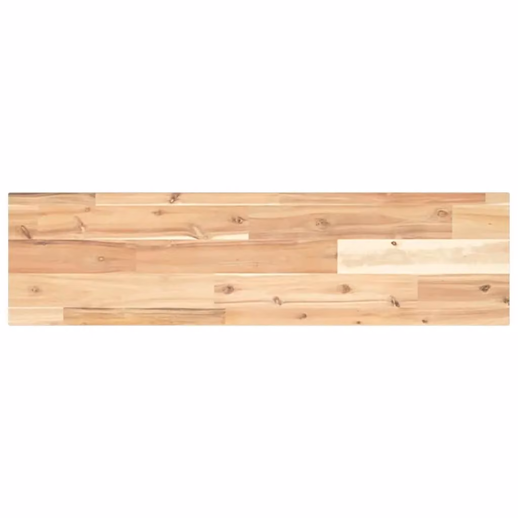 Berkfield Home Rectangular Solid Acacia Wood Table Top, Brown, W: 100 cm, D: 20 cm, H: 2 cm – 1