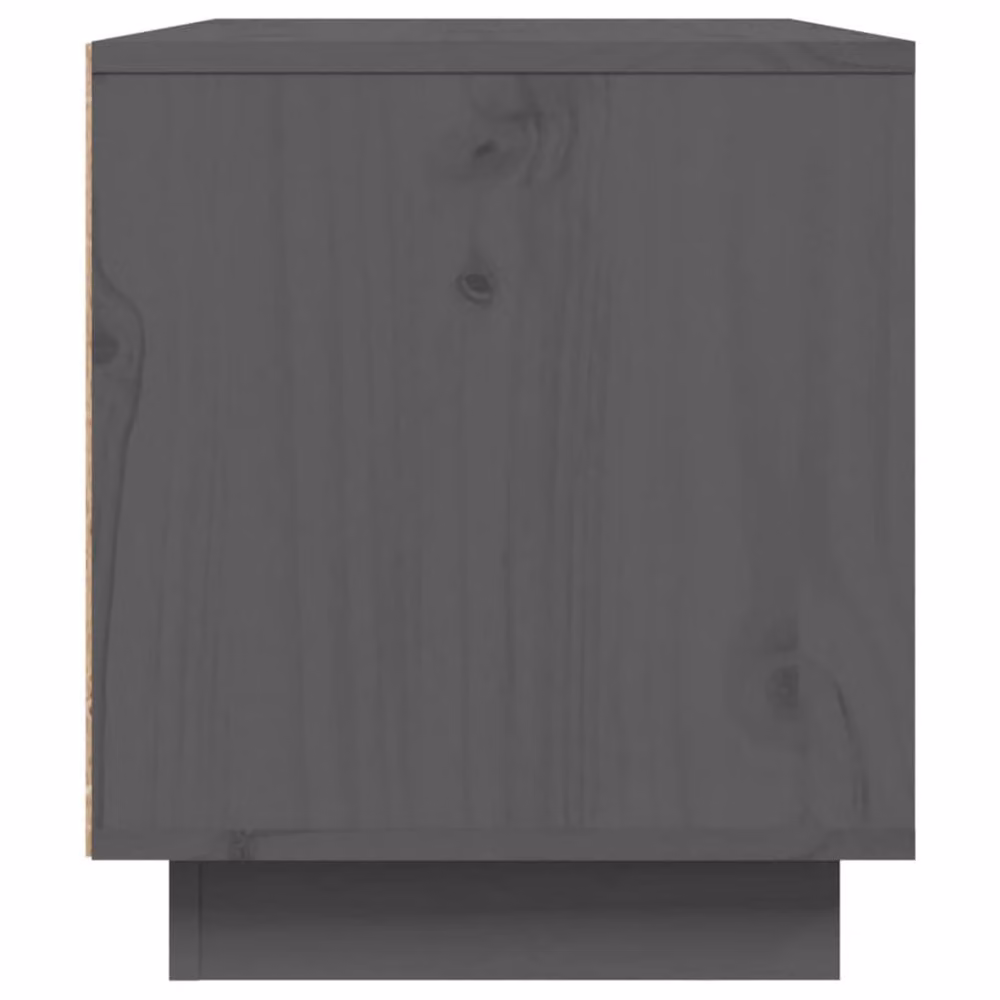 Berkfield Home Grey Solid Wood Pine TV Cabinet W: 80 cm, D: 35 cm, H: 40.5 cm – 4