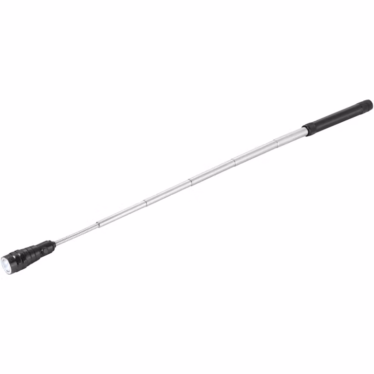 STAC Magnetic Telescopic Pick-Up Tool with Light in Black