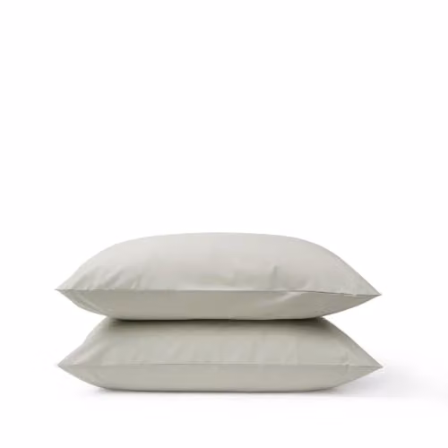 Christy Set of 2 Organic Cotton Percale King Pillowcases in Beige – 2