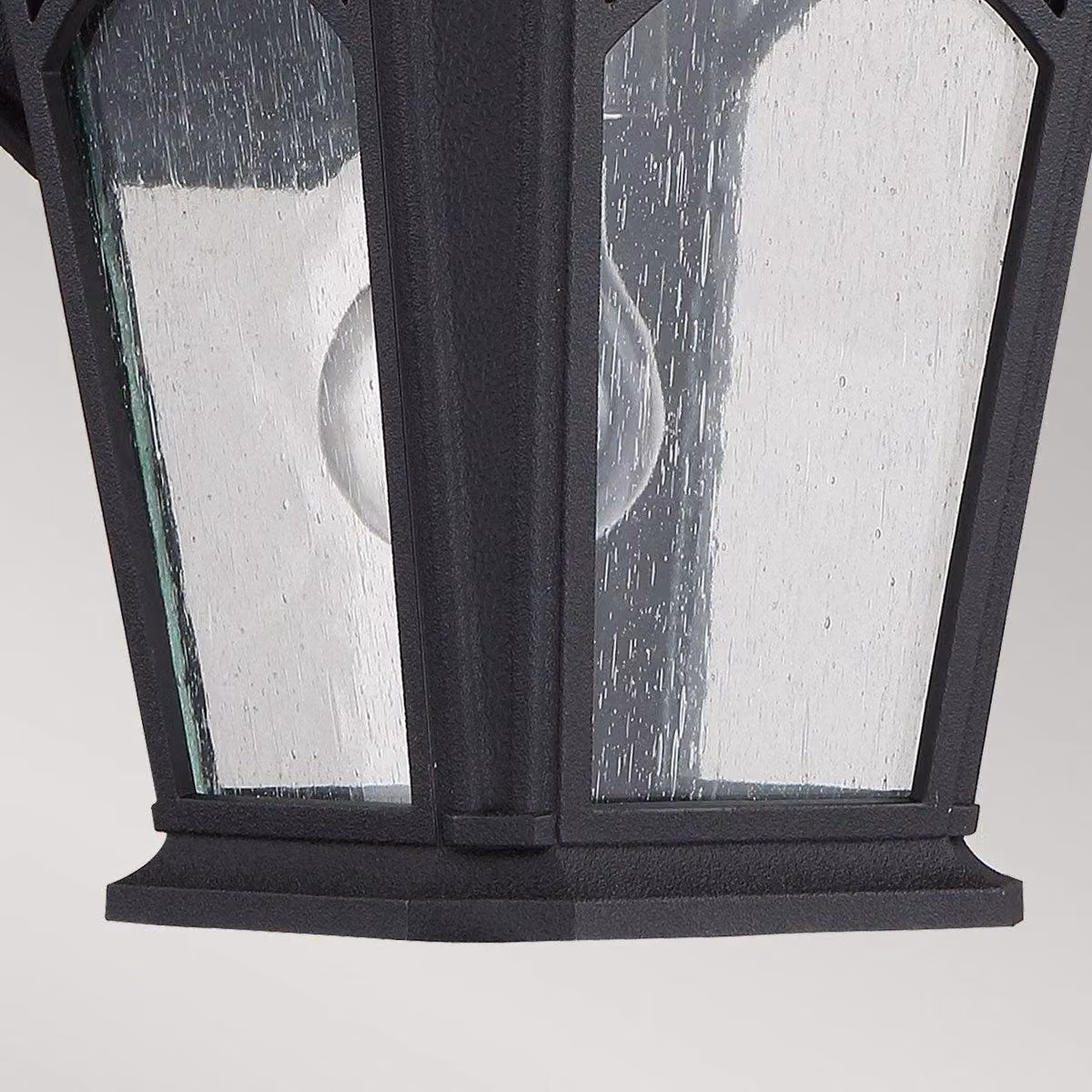 Netlighting Bedford Small Wall Lantern in Mystic Black with Transparent Glass, E27 – 3