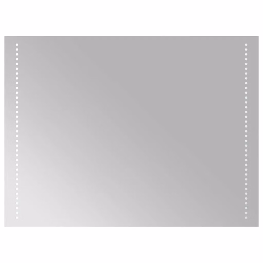 Berkfield Home LED Rectangular Bathroom Wall Mirror in Clear, W: 80 cm, H: 60 cm – 2