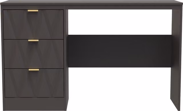 Ready Assembled 2 U Washington 3 Drawer Desk in Dark Grey – 1