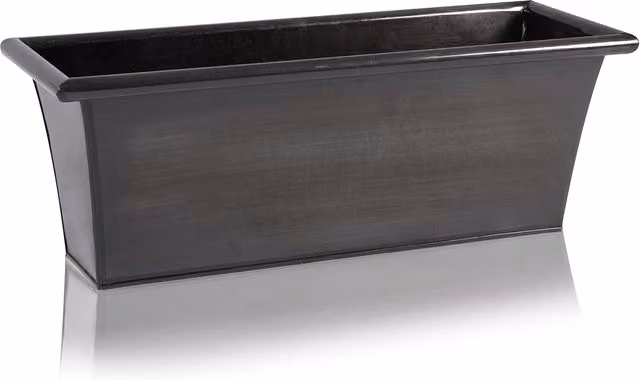 Primrose Black Rectangular Galvanised Steel Window Box Planter