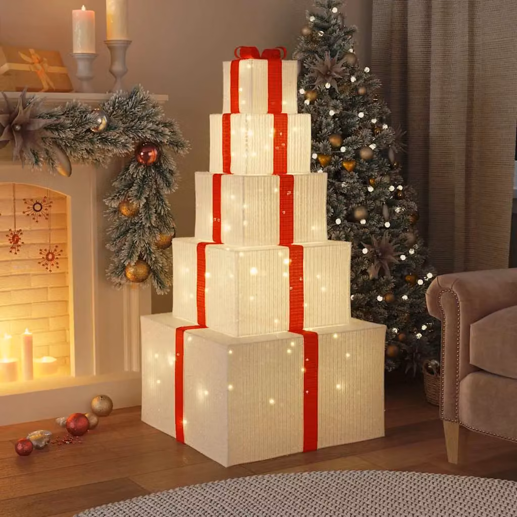 Berkfield Home Christmas Decoration Gift Box with 250 Warm White LEDs – 2
