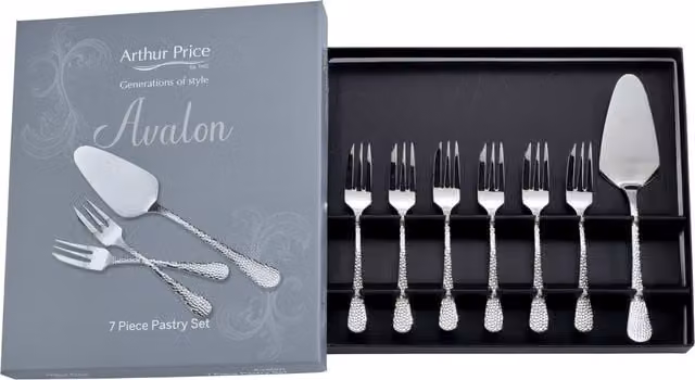 Arthur Price Avalon 7 Piece Stainless Steel Pastry Serving Set in Silver