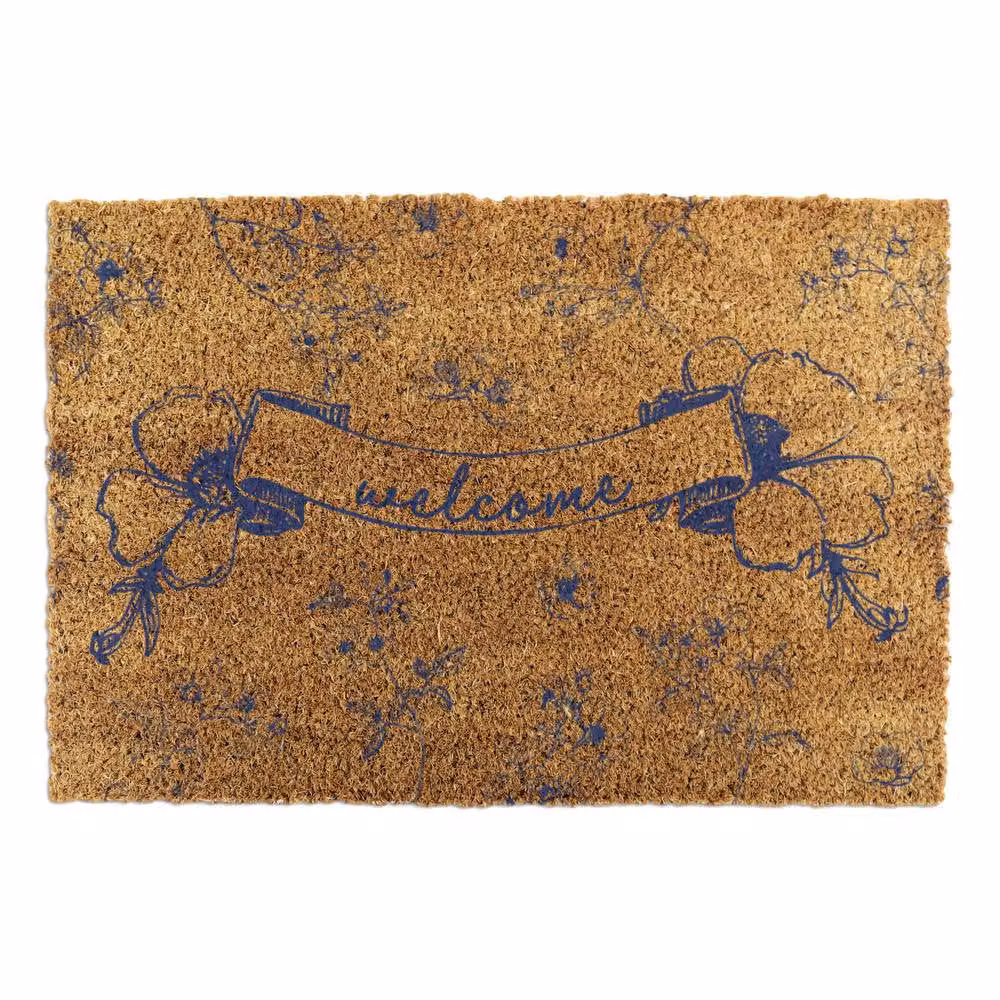 Artsy Mats Welcome Chinoiserie Coir Doormat in Beige and Sand, W/D: 60 x 40 cm – 4