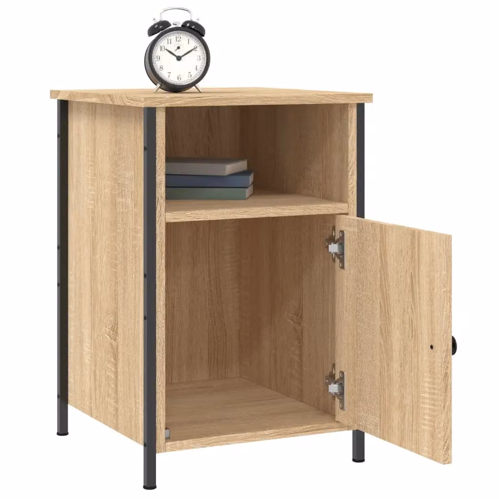 Berkfield Home Set of 2 Sonoma Oak Bedside Cabinets in Brown, W/D/H: 40 x 42 x 60 cm – 2