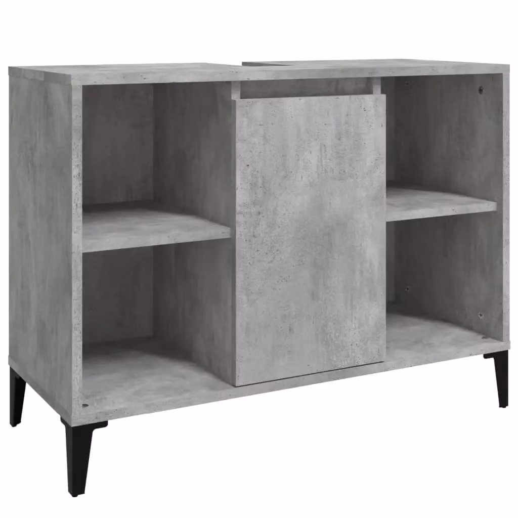 Berkfield Home Modern Freestanding Bathroom Sink Cabinet in Grey, W/D/H: 80 x 33 x 60 cm – 1