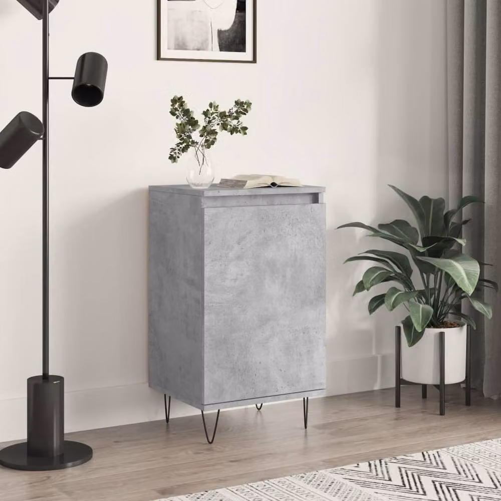 Berkfield Home Industrial Sideboard in Concrete Grey, W/D/H: 40 x 35 x 70 cm – 2