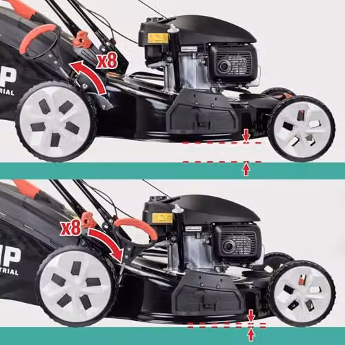 SIP Self-Propelled Petrol Lawnmower with Honda Engine, 56cm Cutting Width, 60L Collector and Mulching Kit, Black – 6