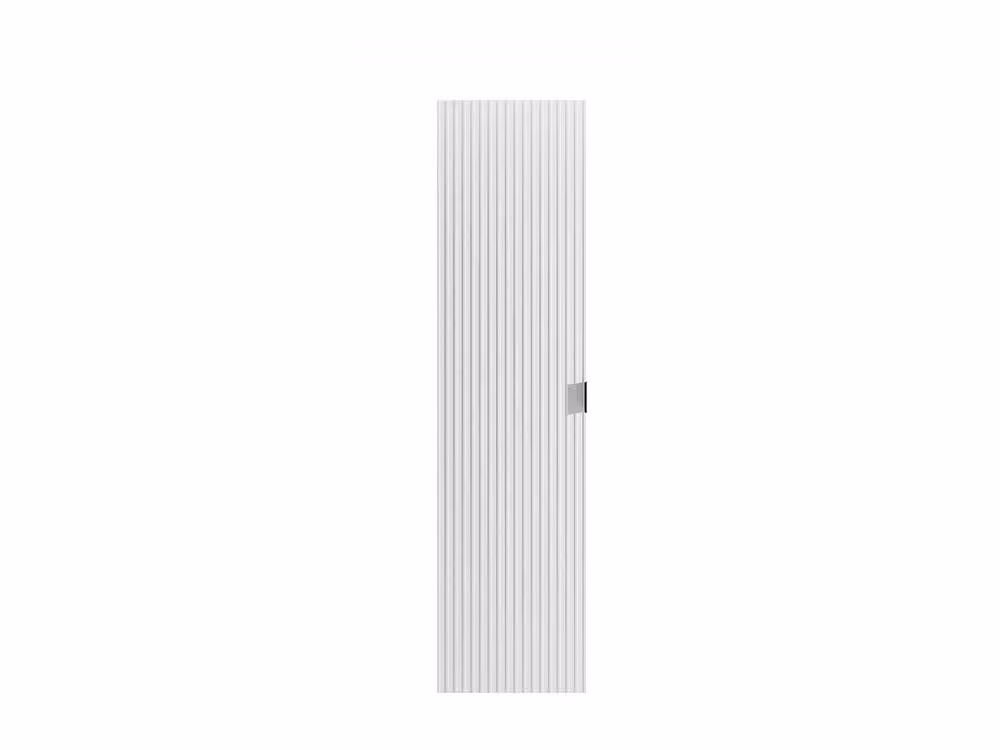 ZEVINI Ribbed Suspended Bathroom Column in Matte White, H 140 x W 35 x D 25 cm – 2