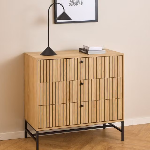 Furniture To Go Albany Industrial Chest of Drawers in Oak Brown
