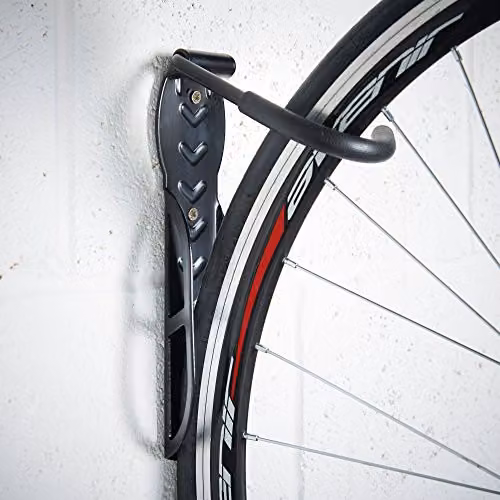VonHaus Black Steel Wall Mounted Bike Storage Hooks, 2-Pack – 4