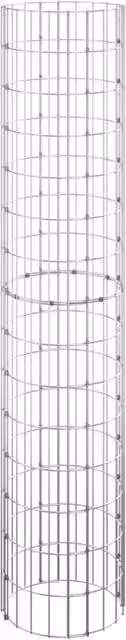 Berkfield Home Set of 3 Circular Galvanised Steel Gabion Raised Beds in Silver, Diameter: 30 cm, Height: 150 cm – 1