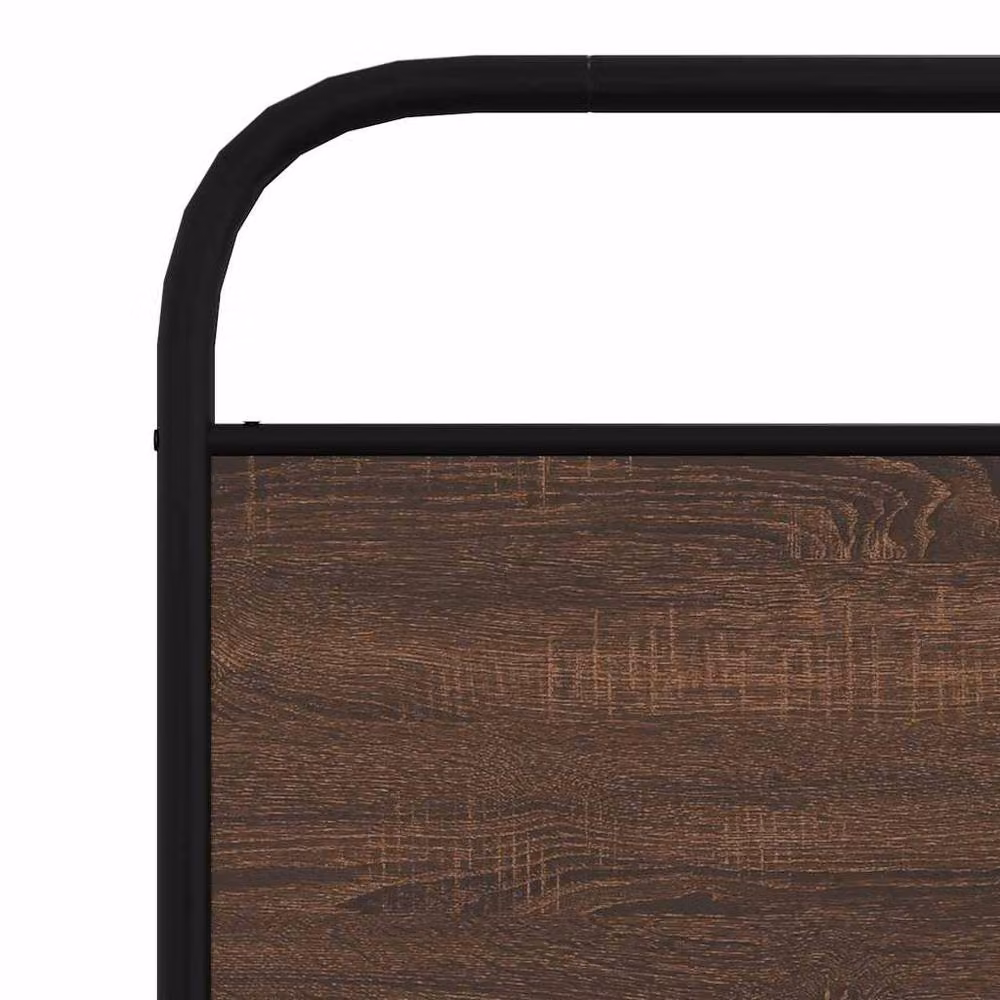 Berkfield Home Bed Frame in Brown Oak, W/D/H: 100 x 200 cm – 5