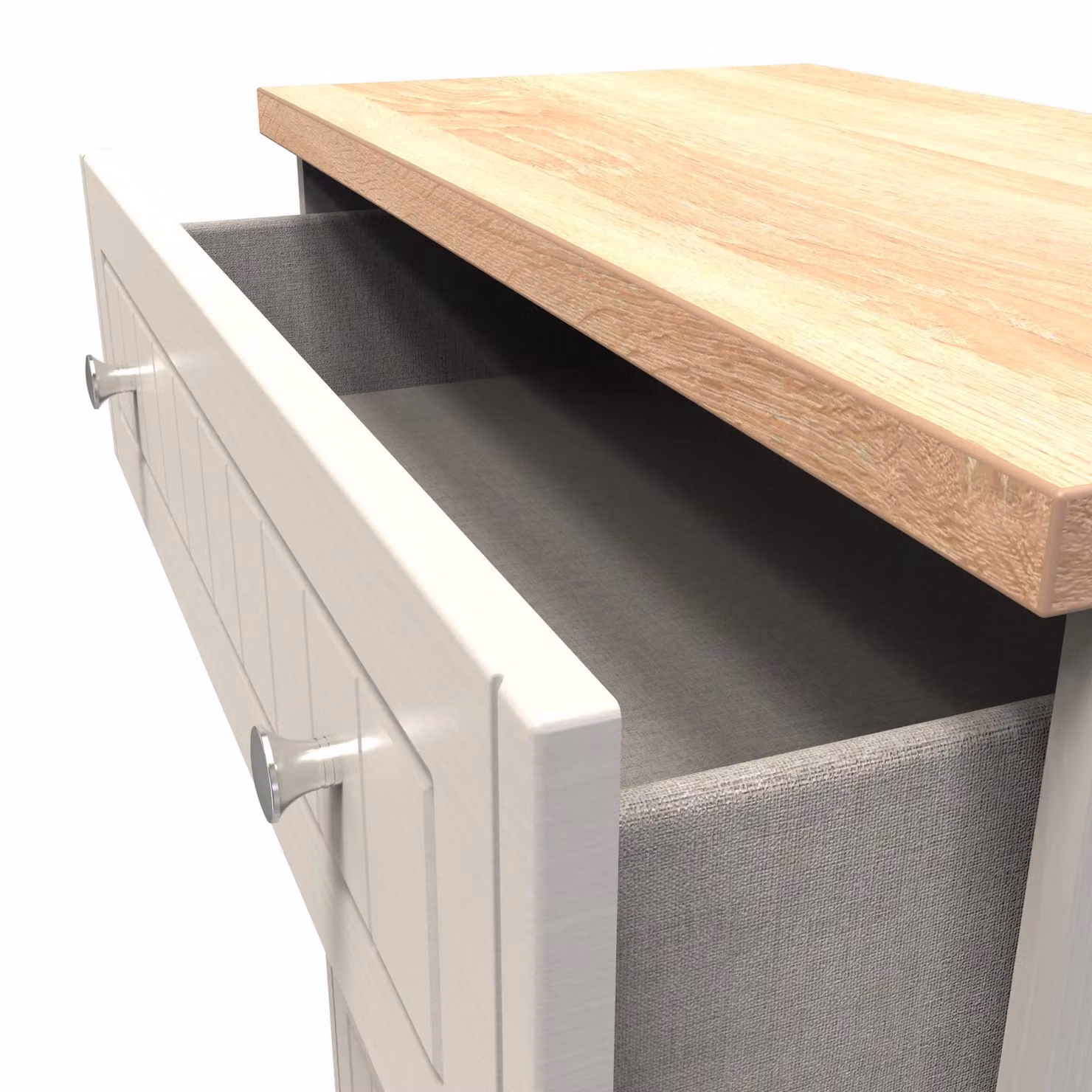 2 U Norton 5 Drawer Chest in Taupe/Beige – 2