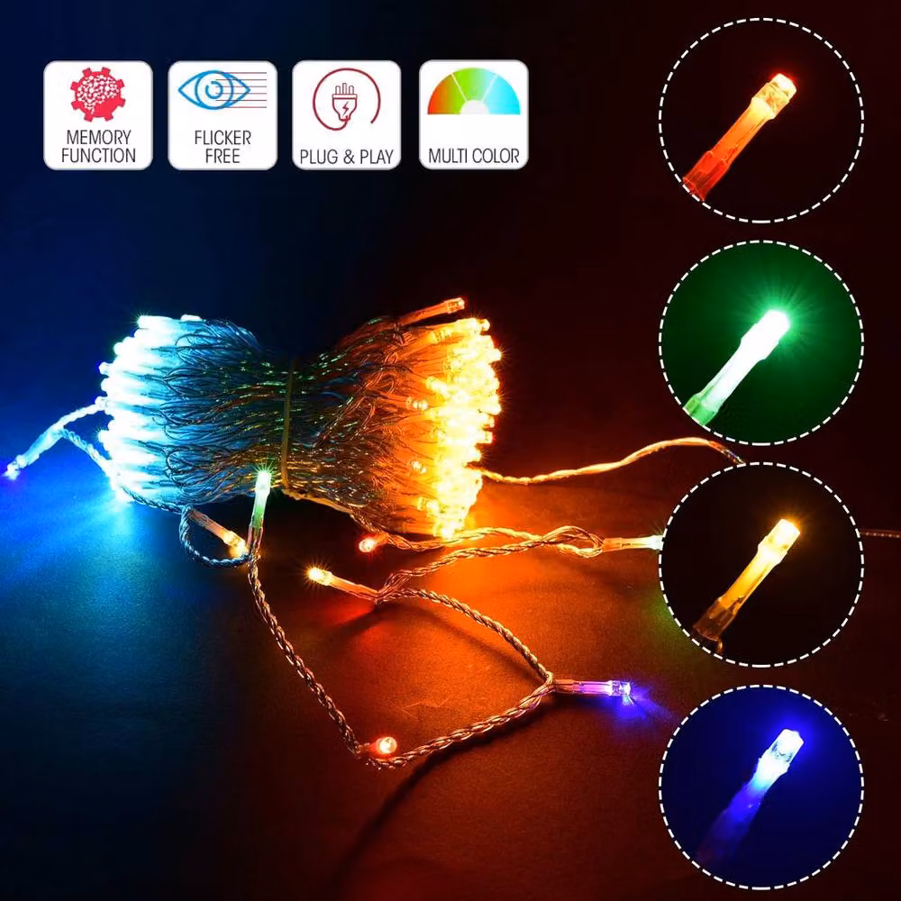 Shatchi 400 LED Multicolour Waterproof Outdoor String Fairy Lights with Timer, 40m – 2