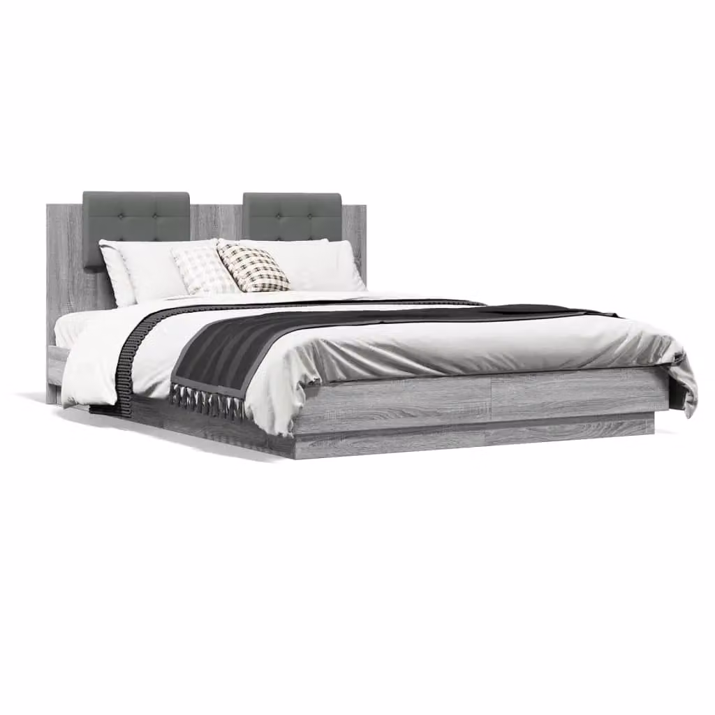 Berkfield Home Small Double Bed Frame in Grey Sonoma, W/D/H: 120 x 200 cm – 2