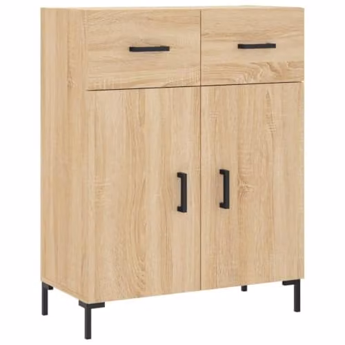 vidaXL Modern Sideboard in Sonoma Oak, W/D/H: 69.5 x 34.0 x 90.0 cm