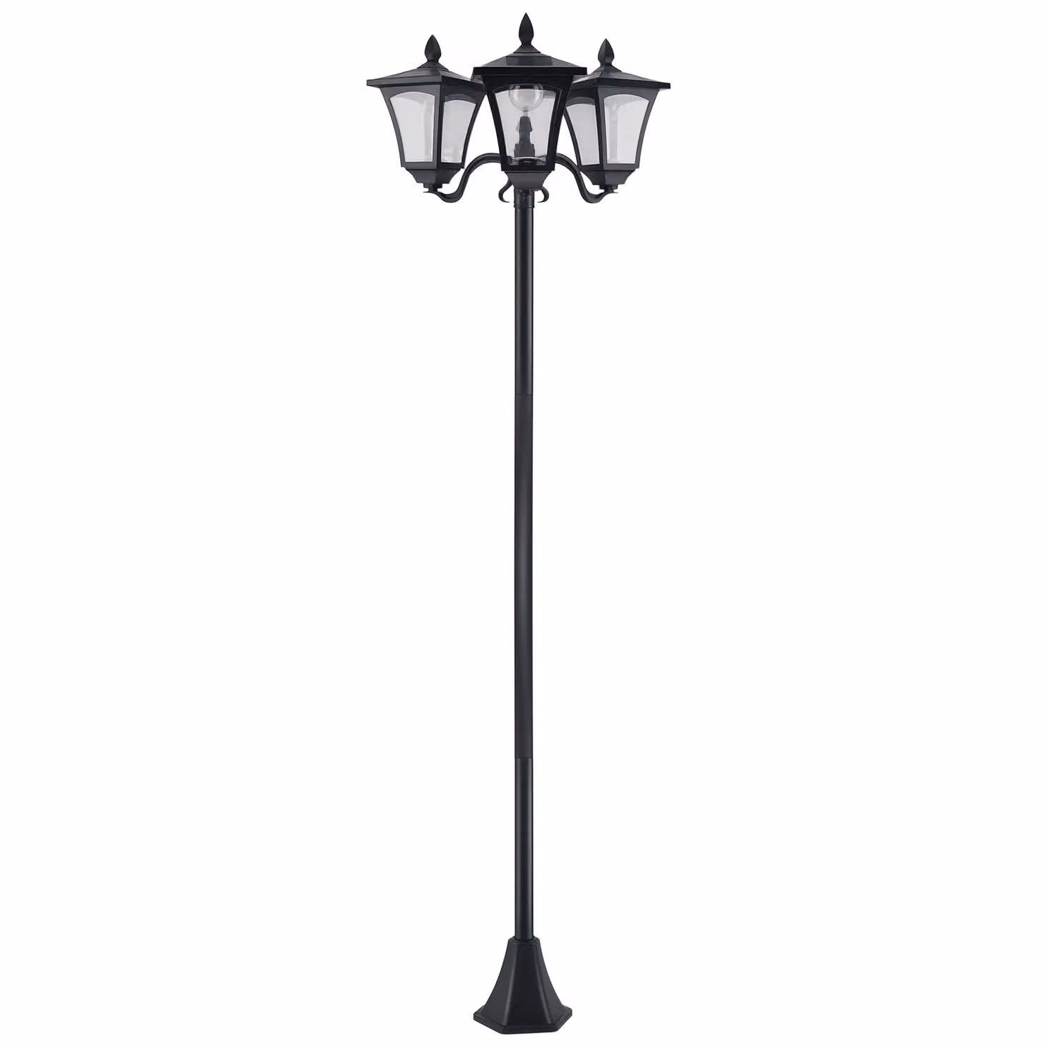 OUTSUNNY Solar LED Outdoor Garden Bollard Lamp in Black – 2