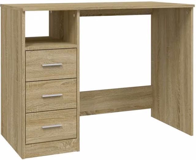 Berkfield Home Sonoma Oak Computer Desk in Tan, W/D/H: 102 x 50 x 76 cm – 1