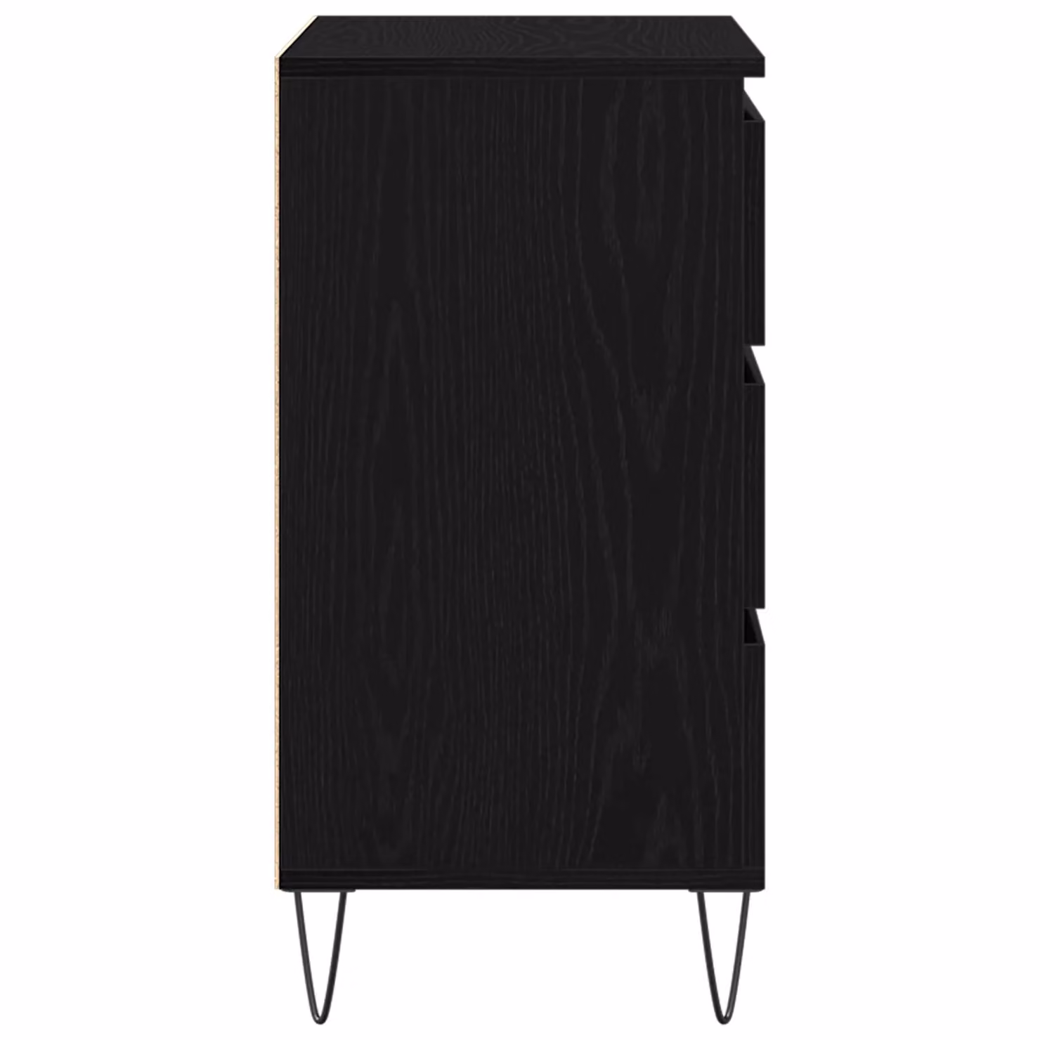 Berkfield Home Modern Sideboard with Drawers in Black Oak, W/D/H: 60 x 35 x 70 cm – 3