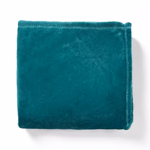 OHS Fluffy Fleece Throw Blanket in Petrol Blue, W/D/H: 150 x 200 cm – 5