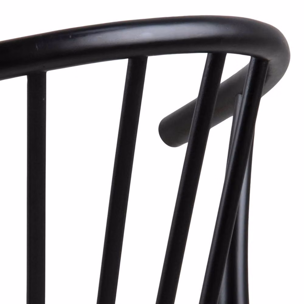 Wyld Haus Buenos Aires Set of 2 Modern Black and White Wood Dining Chairs with Armrests – 4