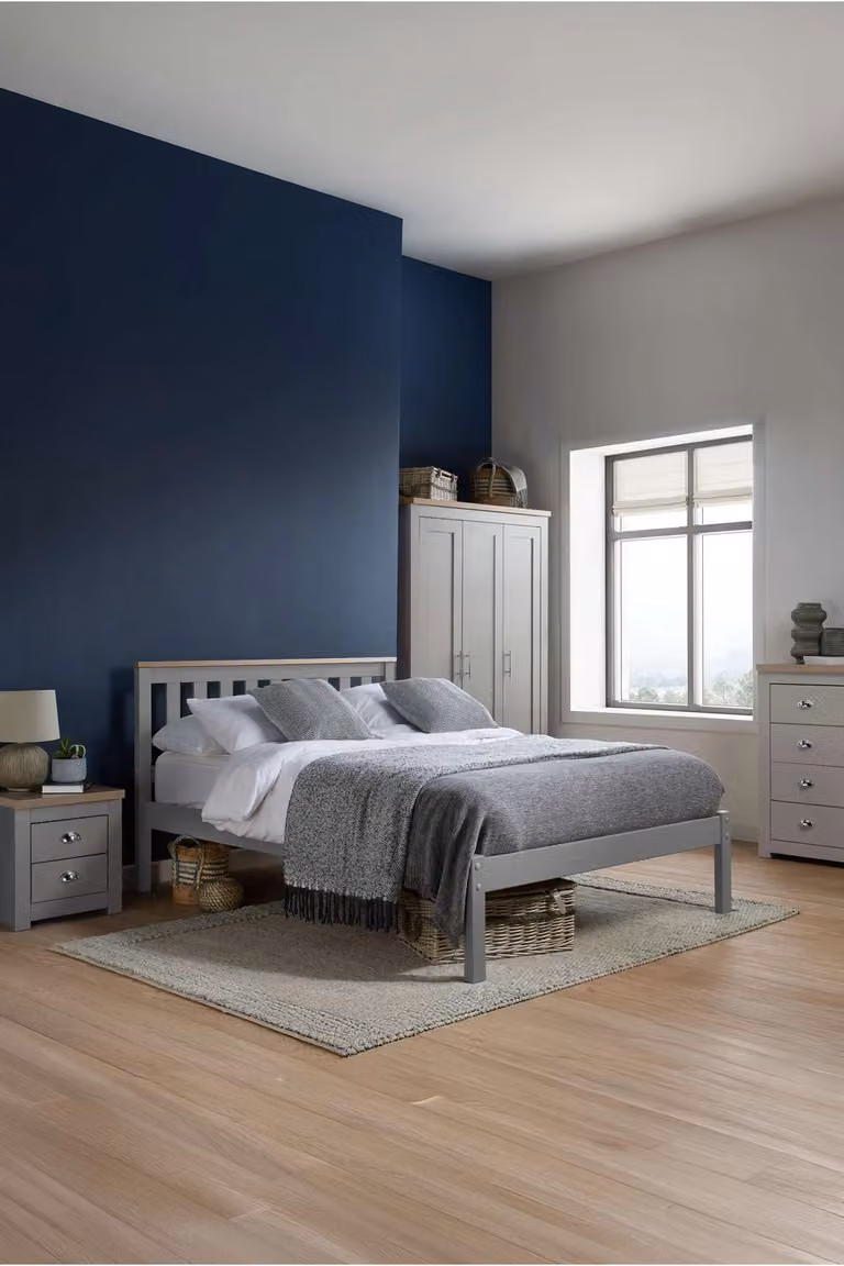 Birlea Highgate 3 Door Wardrobe in Grey and Oak Effect