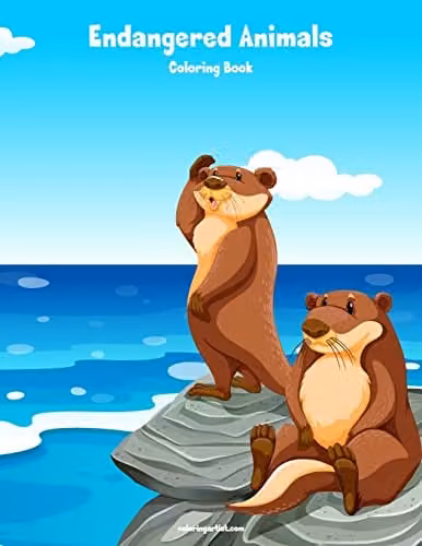 Endangered Animals Coloring Book 1: Volume 1 Multicolour Paper Childrens Coloring Book