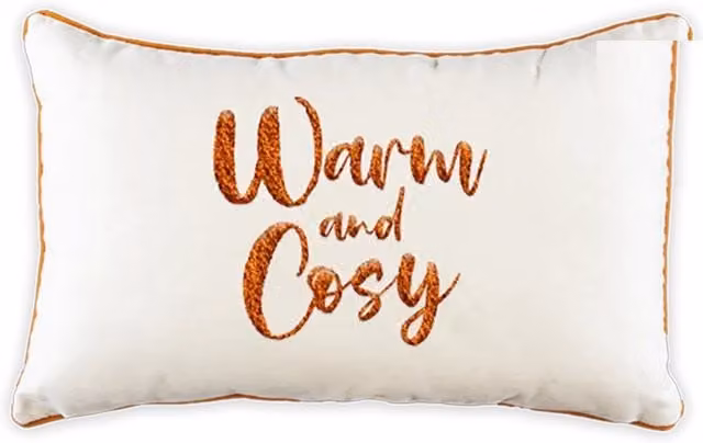 UMKY Multicolour Cosy Autumn Slogan Plush Rectangular Cushion