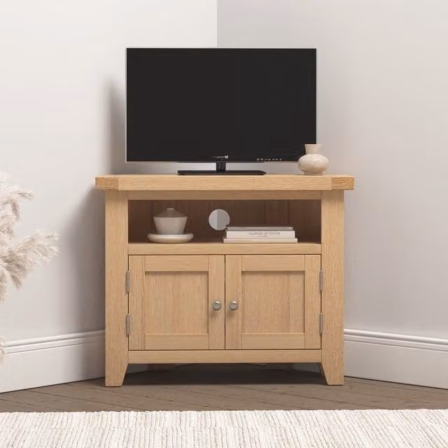Seconique Classic Oak Wood Living Room Unit in Brown and Beige