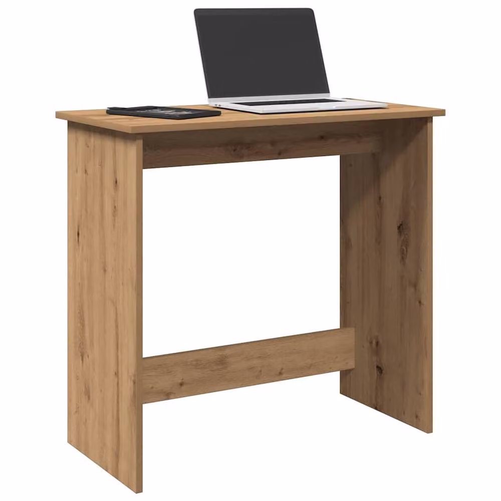 Berkfield Home Artisan Oak Writing Desk in Brown, W/D/H: 80 x 40 x 75 cm – 2