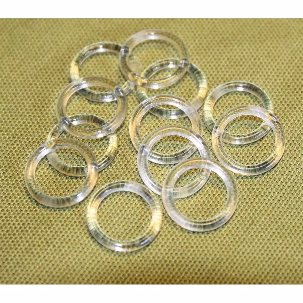 SPETLEK 20 Clear Plastic Roman Blind Curtain Rings – 3