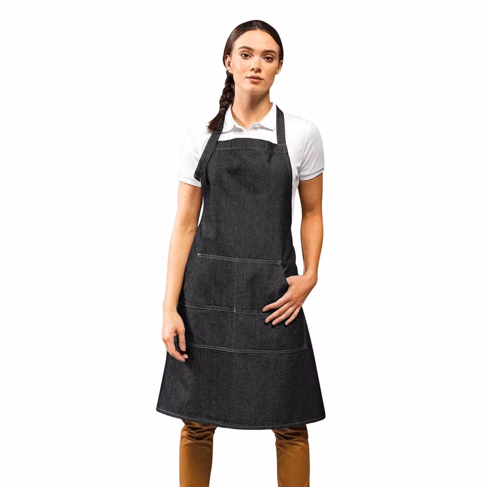 Premier Cotton Stitch Bib Apron Pack of 2 in Black – 2