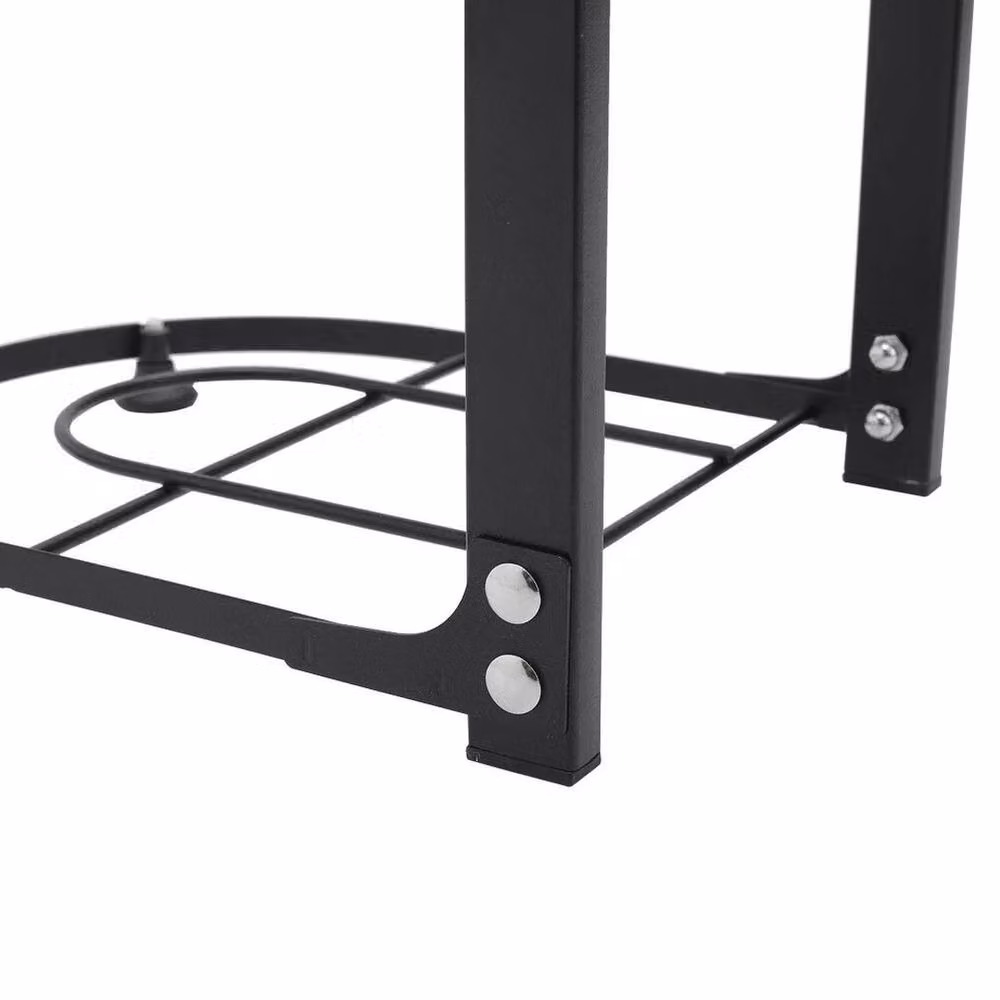 FORGEVIO 3 Tier Black Metal Freestanding Saucepan and Pot Organiser Rack Stand – 3