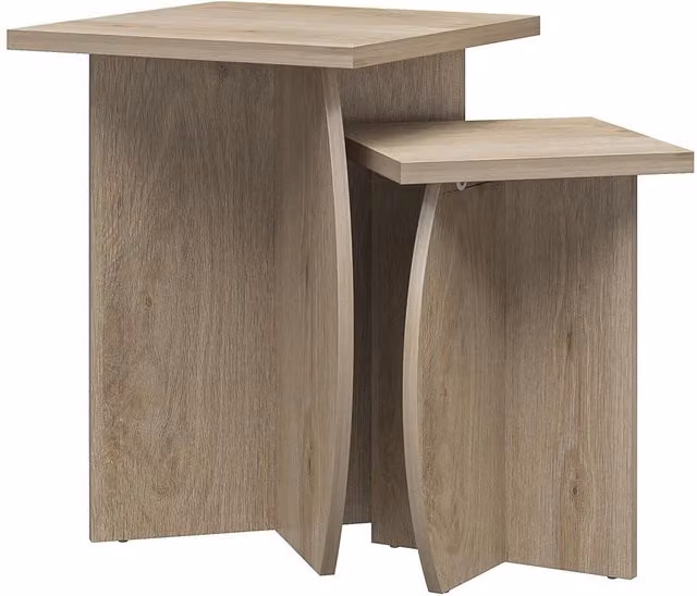 Novogratz Voler Nesting End Tables, Set of 2, Light Oak