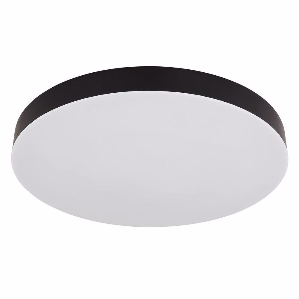 Netlighting Matthew Round LED Flush Ceiling Light, Matt Black, Diameter: 40 cm – 2