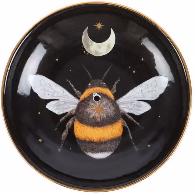 Something Different Ceramic Forest Bee Incense Holder in Black